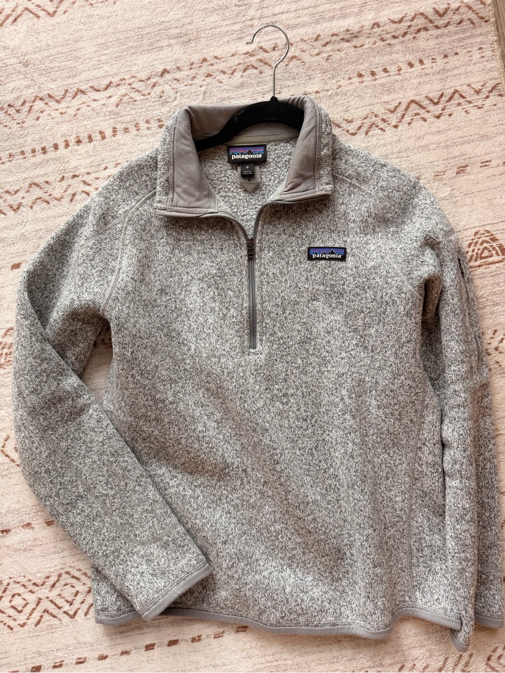 Patagonia Men's Heather Gray Half-Zip Fleece Pullover
